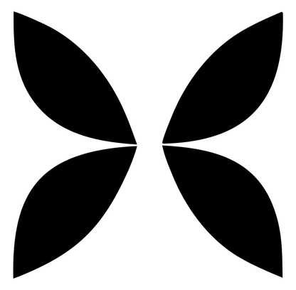 Four Petal Flower Icon