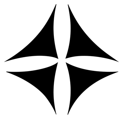 Four-Point Star Football Crest