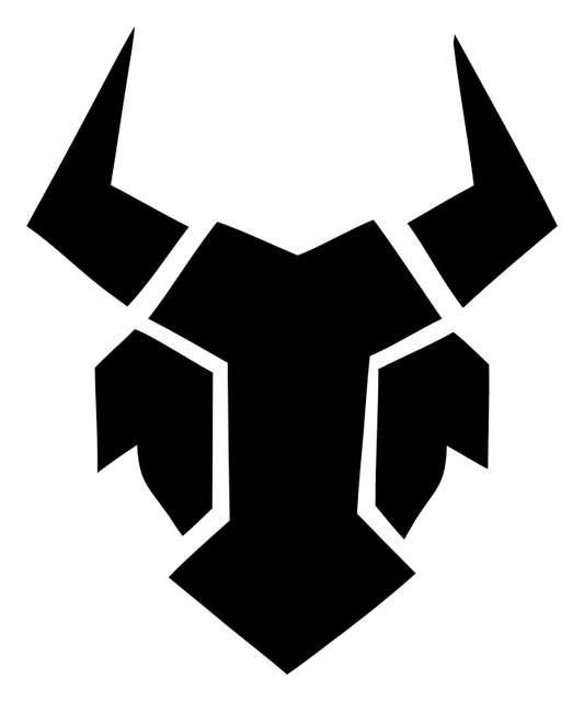 Fragmented Bull Head Logo