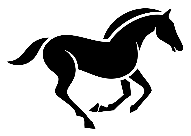 Galloping Horse Silhouette Mark