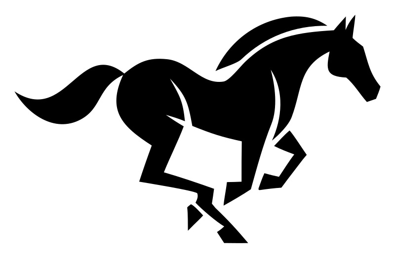 Galloping Horse Silhouette Mark