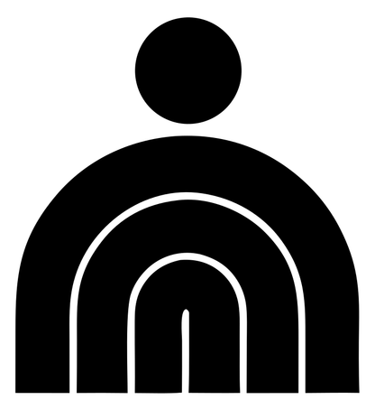 Geometric Arch Person Badge