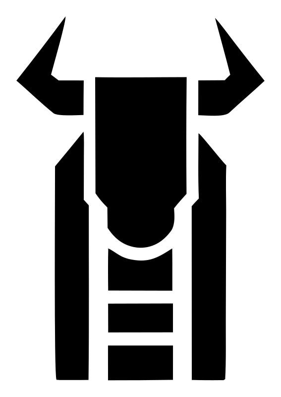 Geometric Bison Front-Face Logo