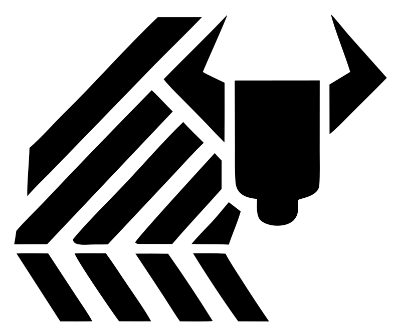 Geometric Bison Stripe Logo
