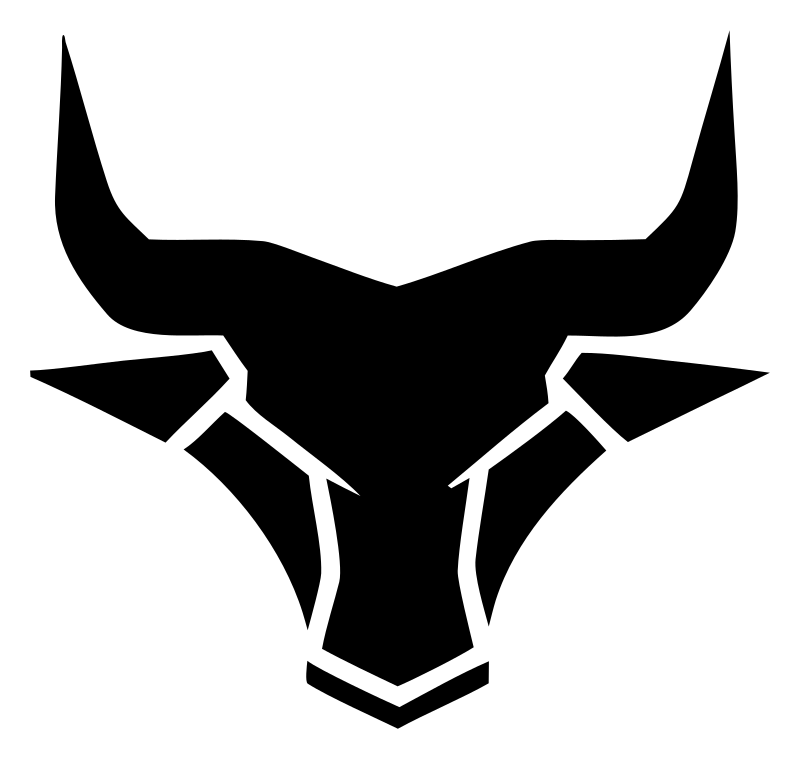Geometric Bull Head Badge