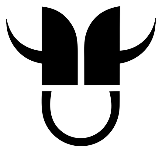 Bull Horns Geometric Emblem