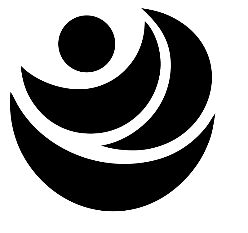 Geometric Circle Crescent Badge