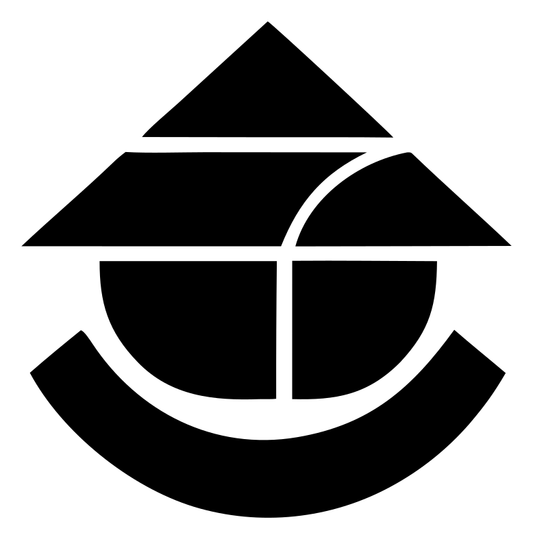 Geometric Conical Hat Sushi Badge