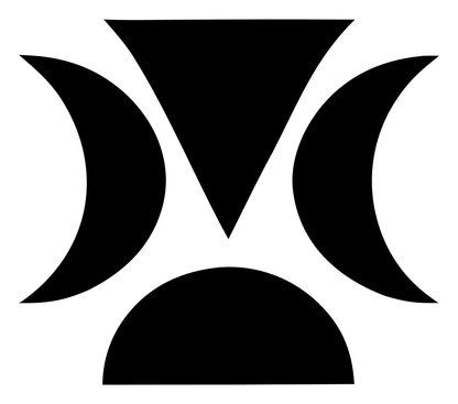 Geometric Crescent Moon Emblem