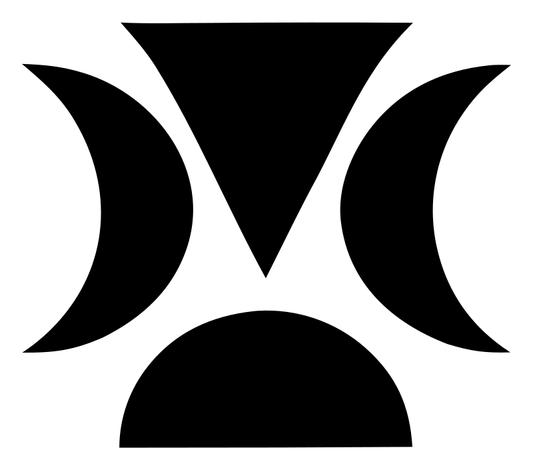 Geometric Crescent Moon Emblem