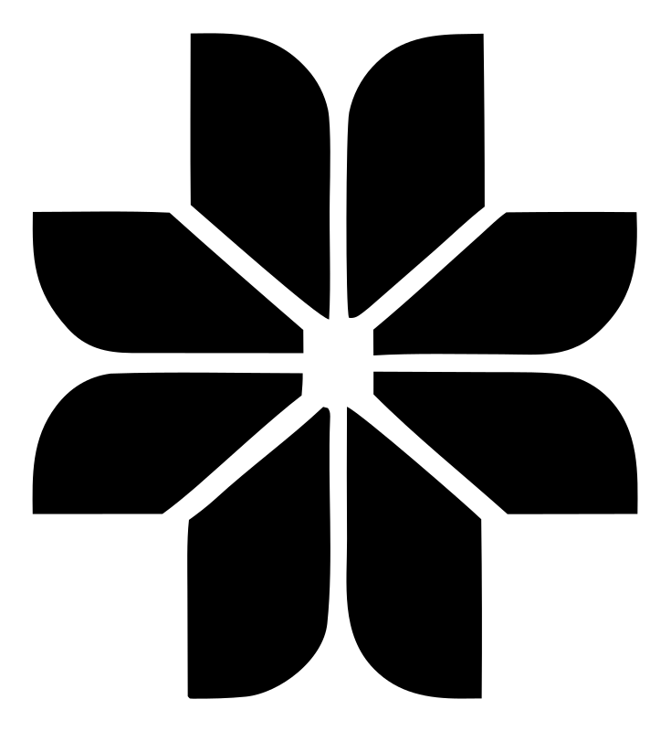 Geometric Eight Petal Flower Mark