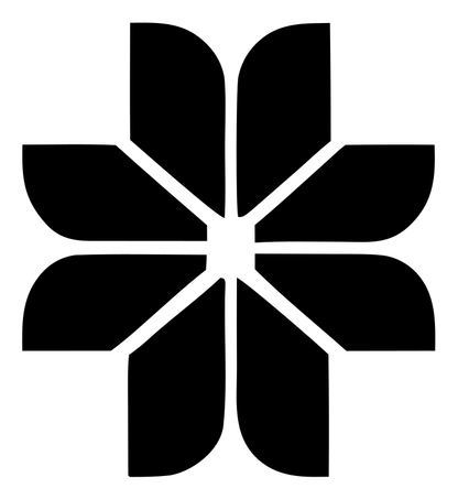 Geometric Eight Petal Flower Mark