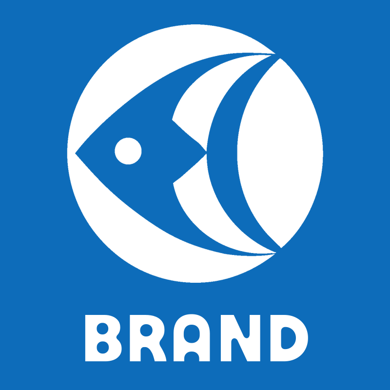 Geometric Fish Circle Badge preview
