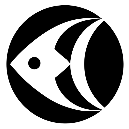 Geometric Fish Circle Badge