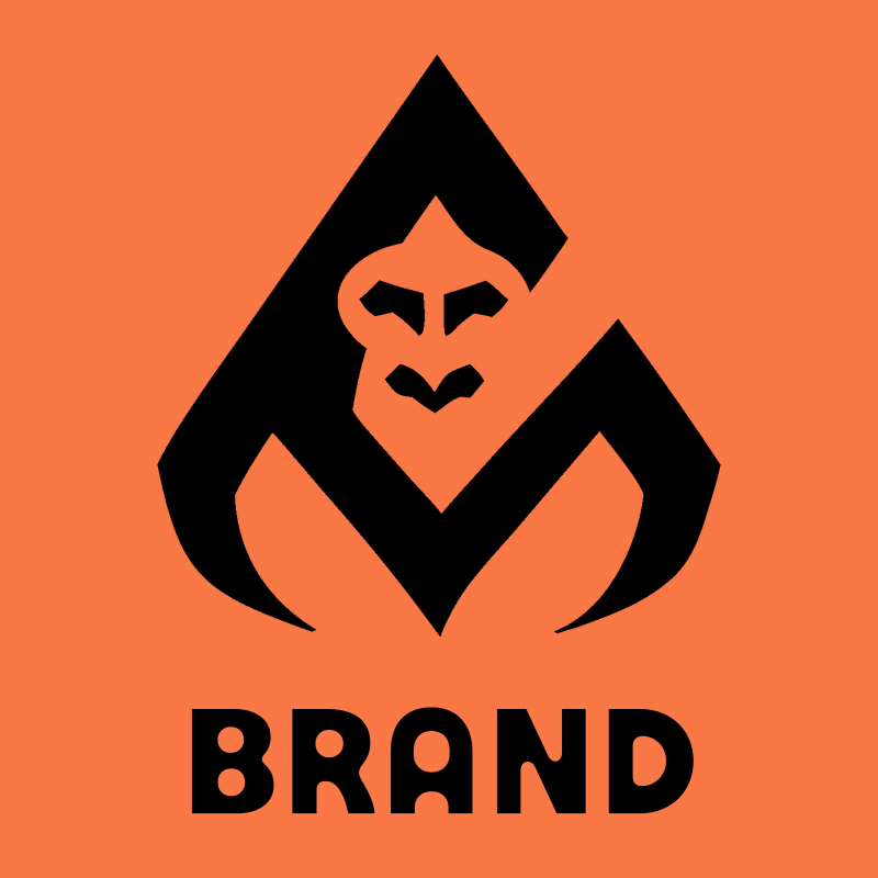 Geometric Gorilla Face Mark preview