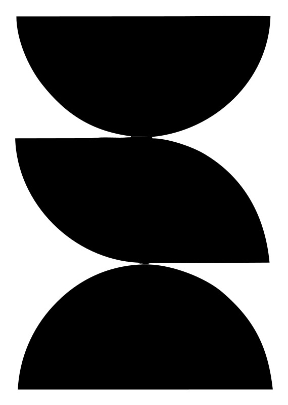 Geometric Half Circle Stack Mark