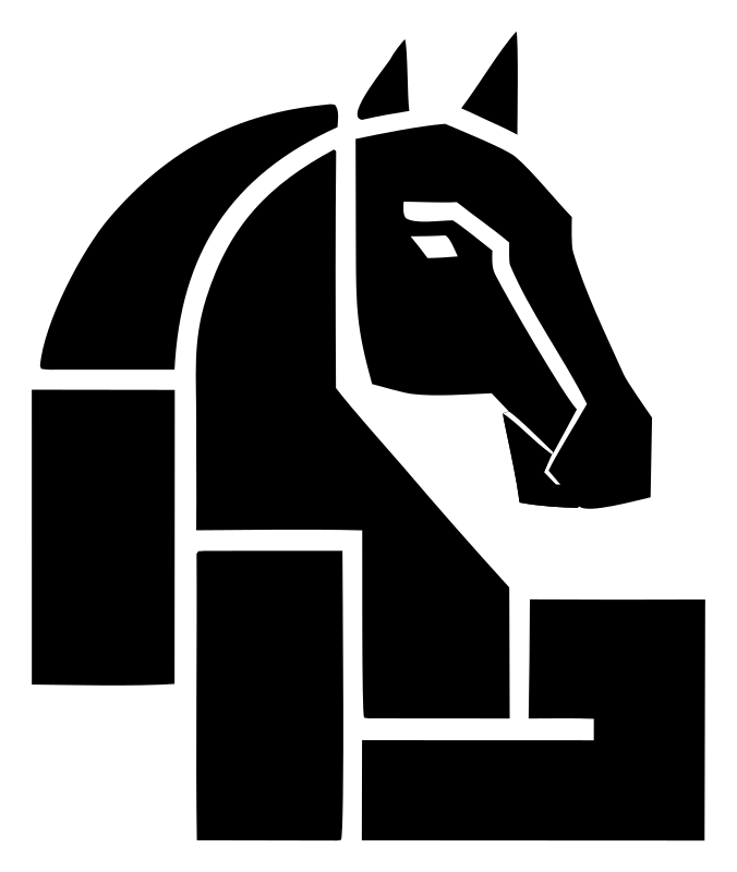 Geometric Horse Knight Icon