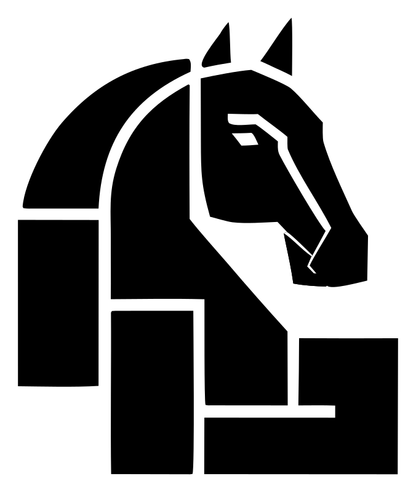 Geometric Horse Knight Icon