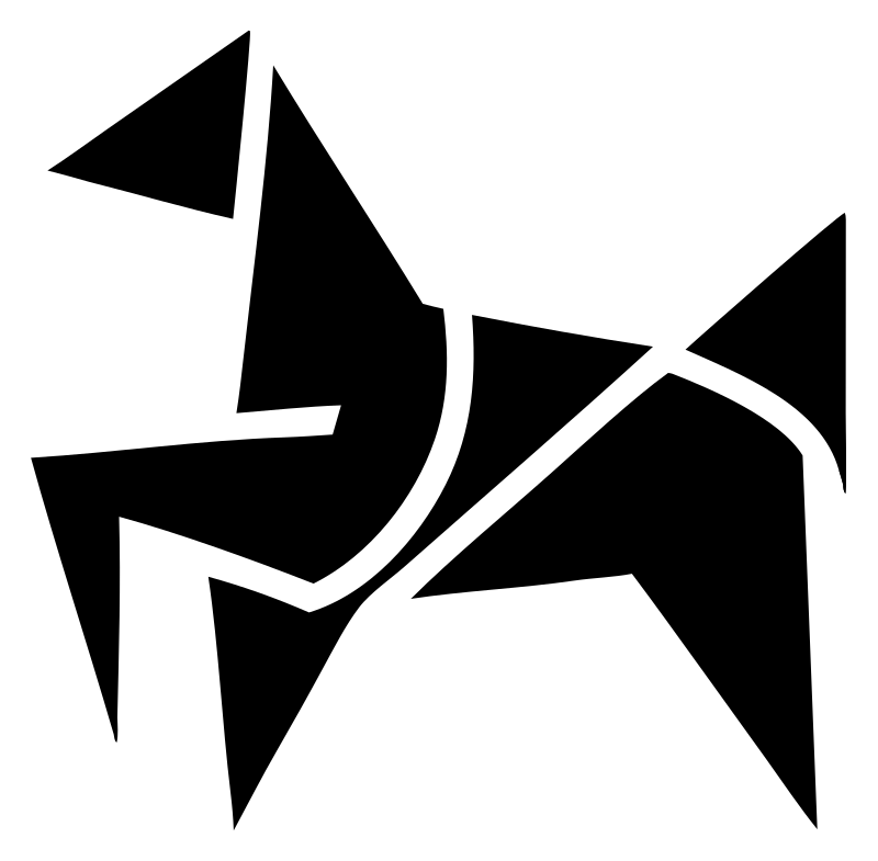 Geometric Horse Tangram Badge