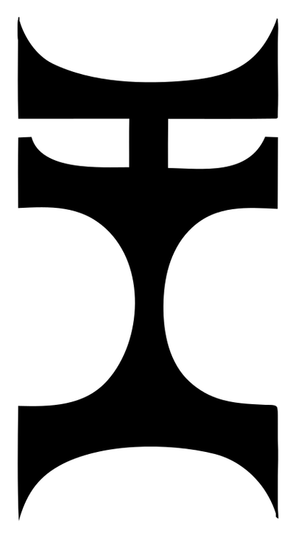 Geometric Hourglass Loupe Mark