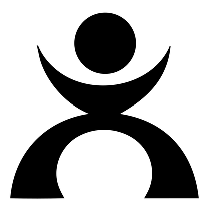 Geometric Human Circle Drop Logo