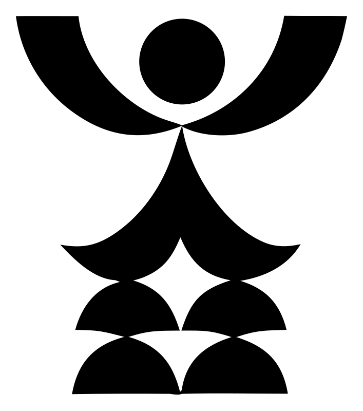 Geometric Human Figure Crest