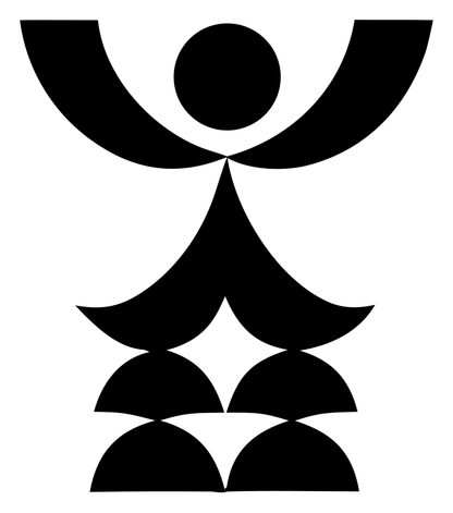 Geometric Human Figure Crest