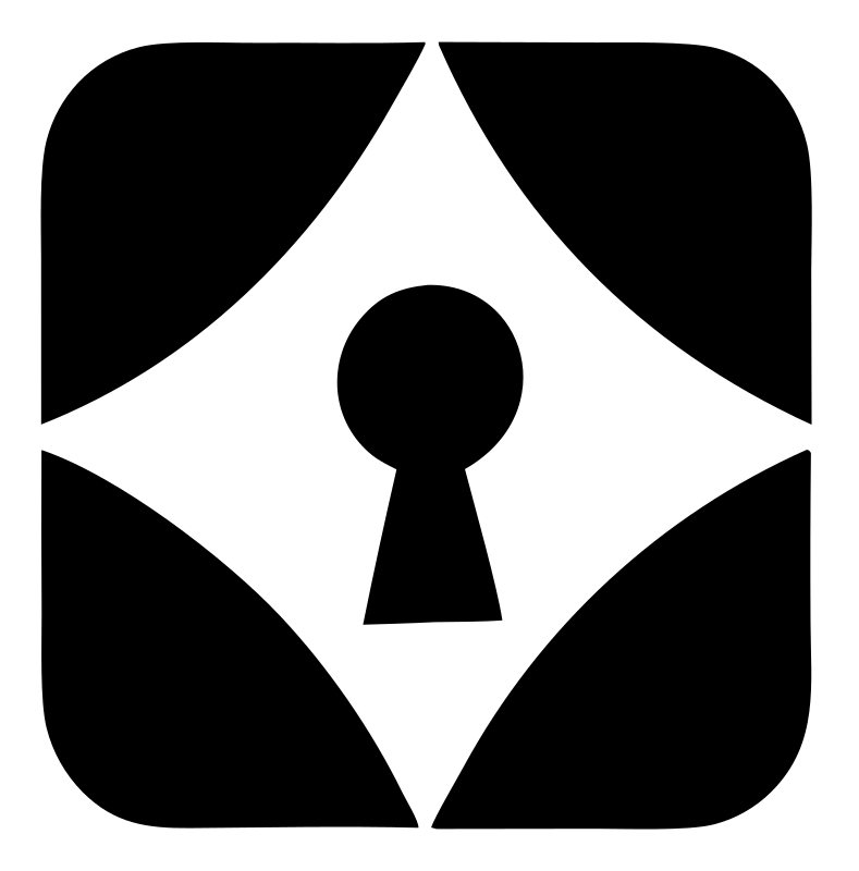 Geometric Keyhole Star Badge