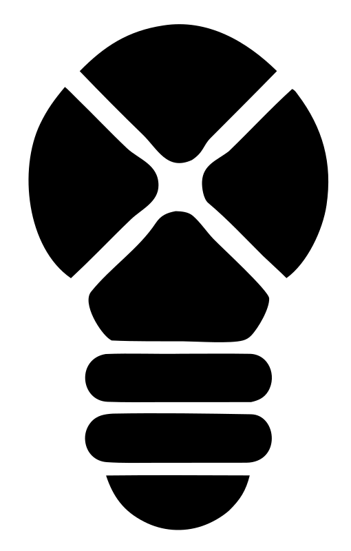 Geometric Light Bulb Segmented Icon