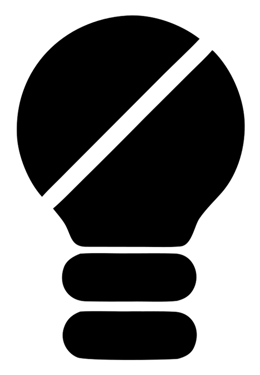 Geometric Light Bulb slash Mark