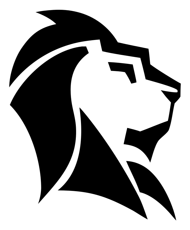 Geometric Lion Profile Badge