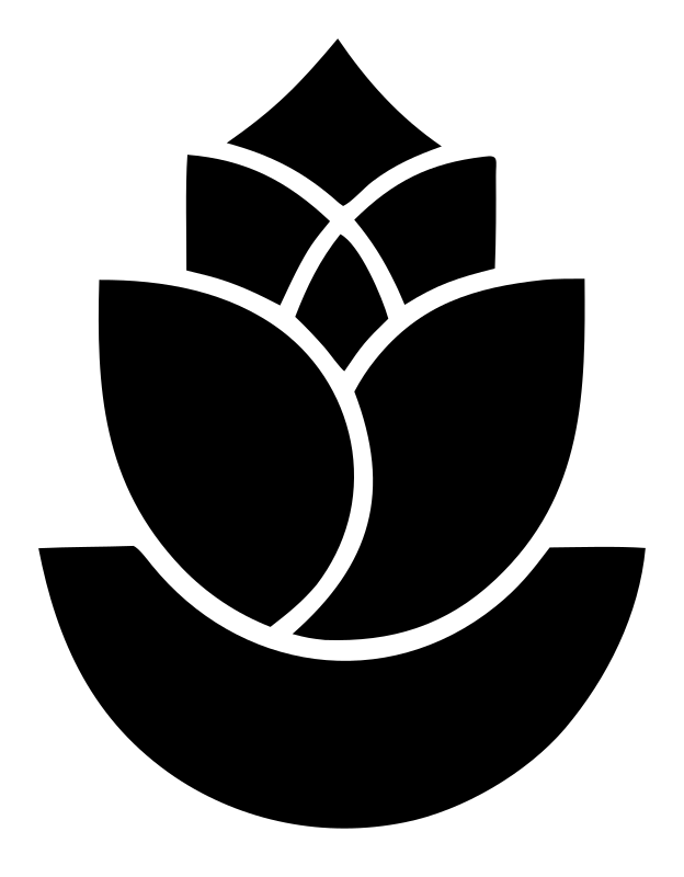 Geometric Lotus Bud Emblem