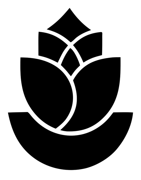 Geometric Lotus Bud Emblem