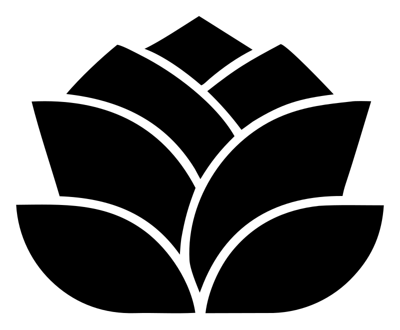 Geometric Lotus Silhouette Emblem