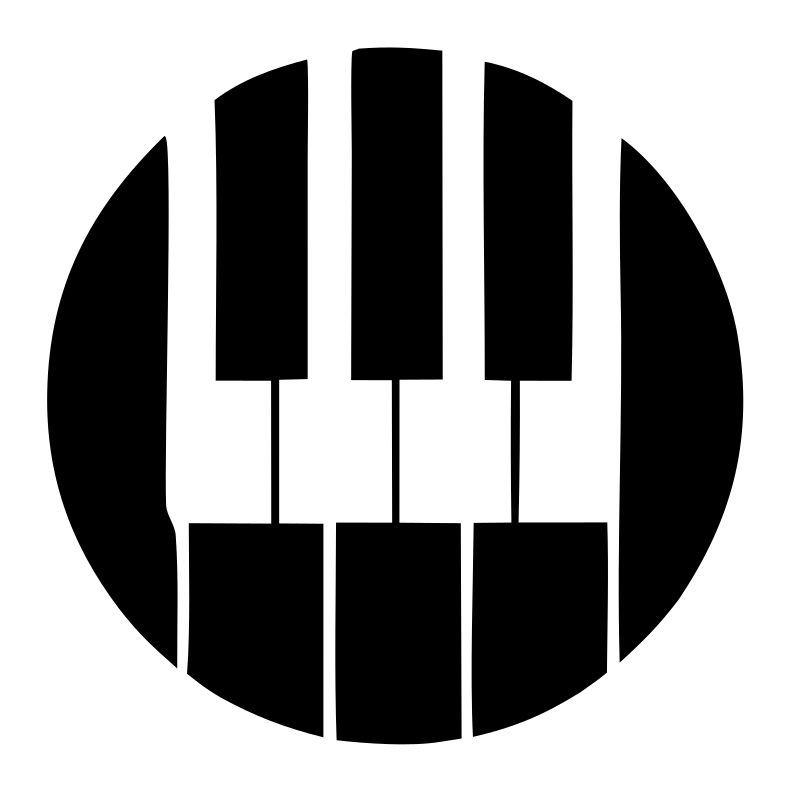 Geometric Piano Keys Emblem