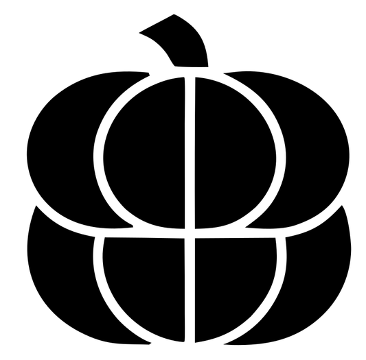 Geometric Pumpkin Grid Badge