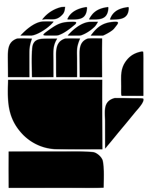 Geometric Robot Fist Badge