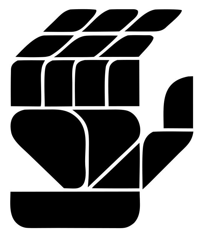 Geometric Robot Fist Emblem