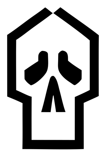 Geometric Skull Outline Badge