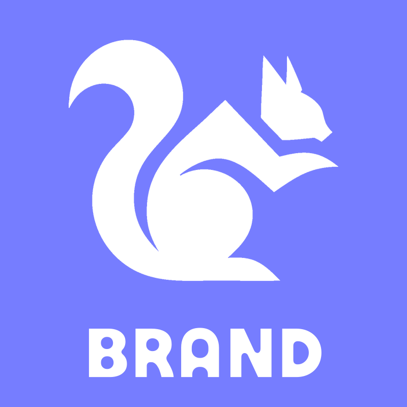 Geometric Squirrel Flat Silhouette Mark preview