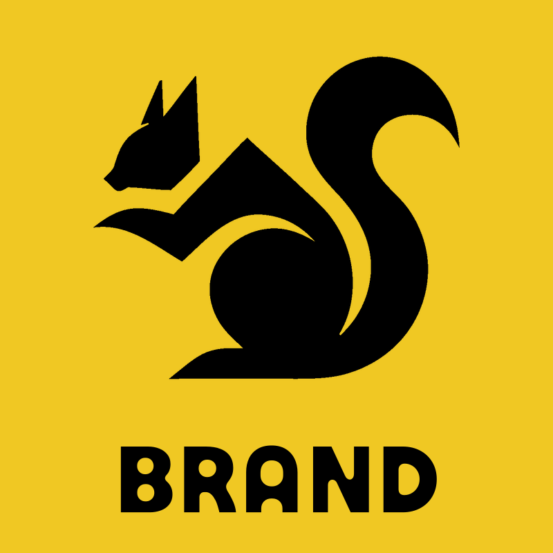 Geometric Squirrel Silhouette Badge preview