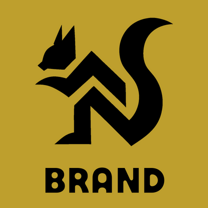 Geometric Squirrel Zigzag Badge preview
