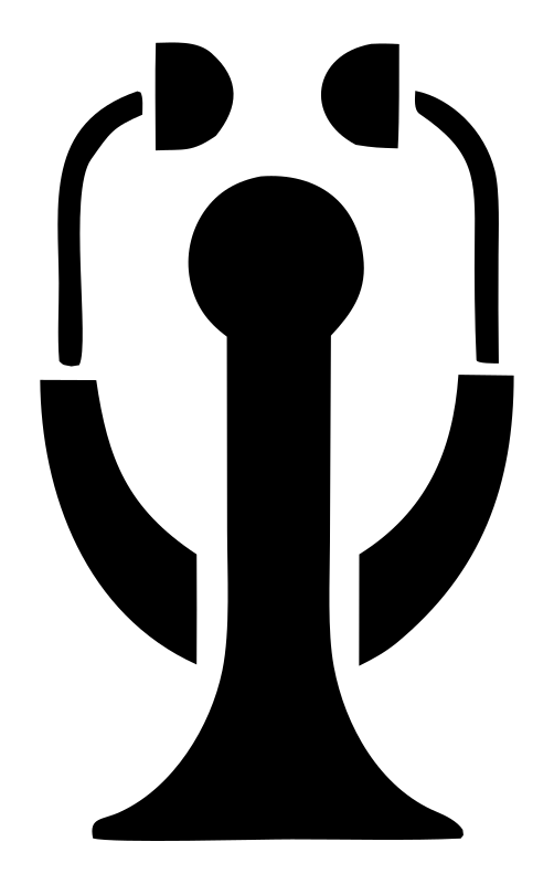 Geometric Stethoscope Upright Mark