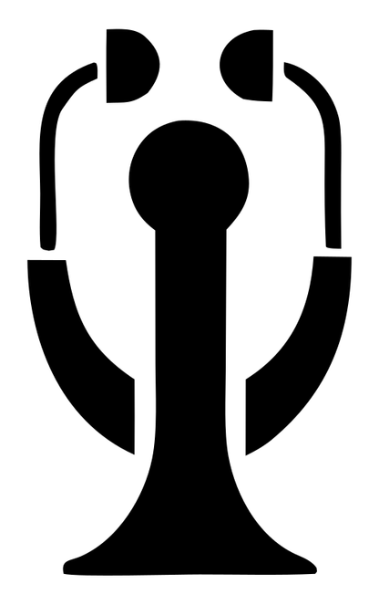 Geometric Stethoscope Upright Mark