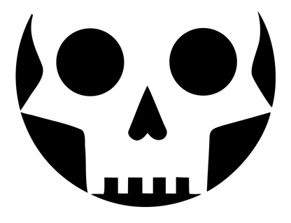 Grinning Skull Face Badge