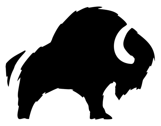 Hand-Drawn Bison Silhouette Mark