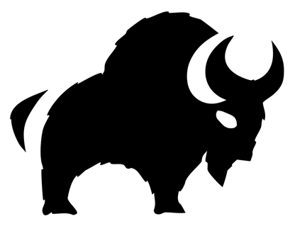 Hand-Drawn Bison Silhouette Mark
