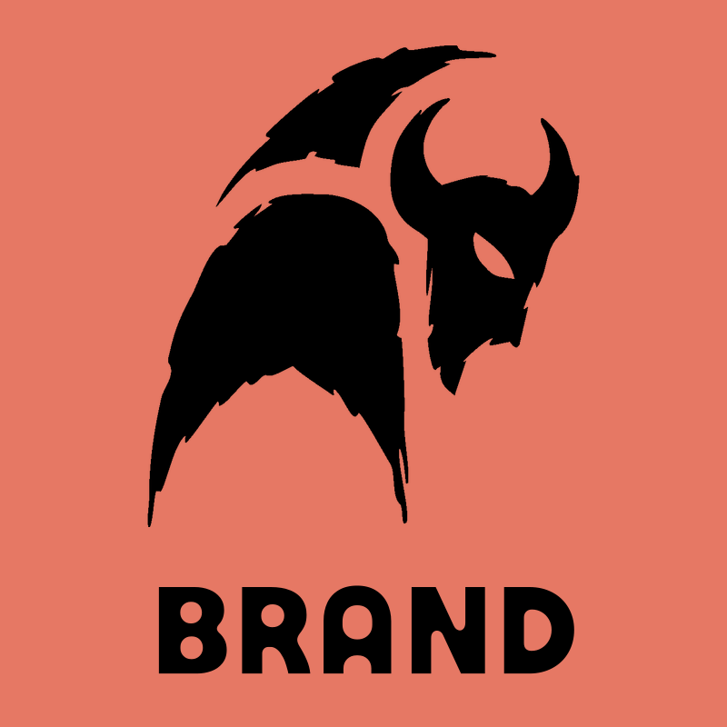 Hand-Drawn Bison Warrior Mask Logo preview
