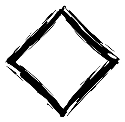 Hand-Drawn Diamond Border Badge