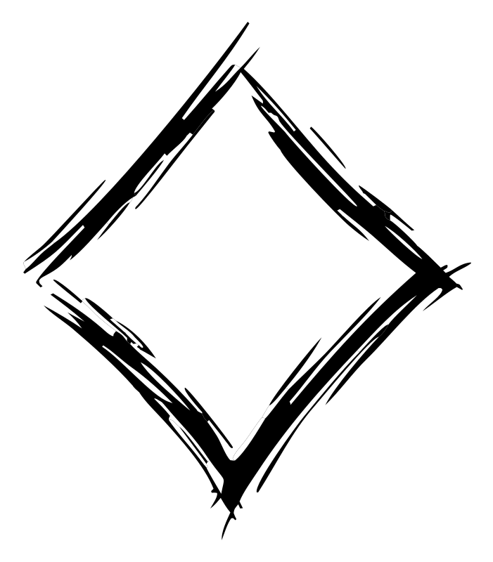 Hand-Drawn Diamond Frame Mark